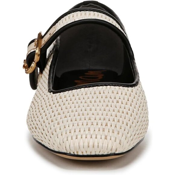 Sam Edelman Womens Linen Raffia Polyester Closed Pointed Toe Ballet Flat Shoes - Picture 2 of 7